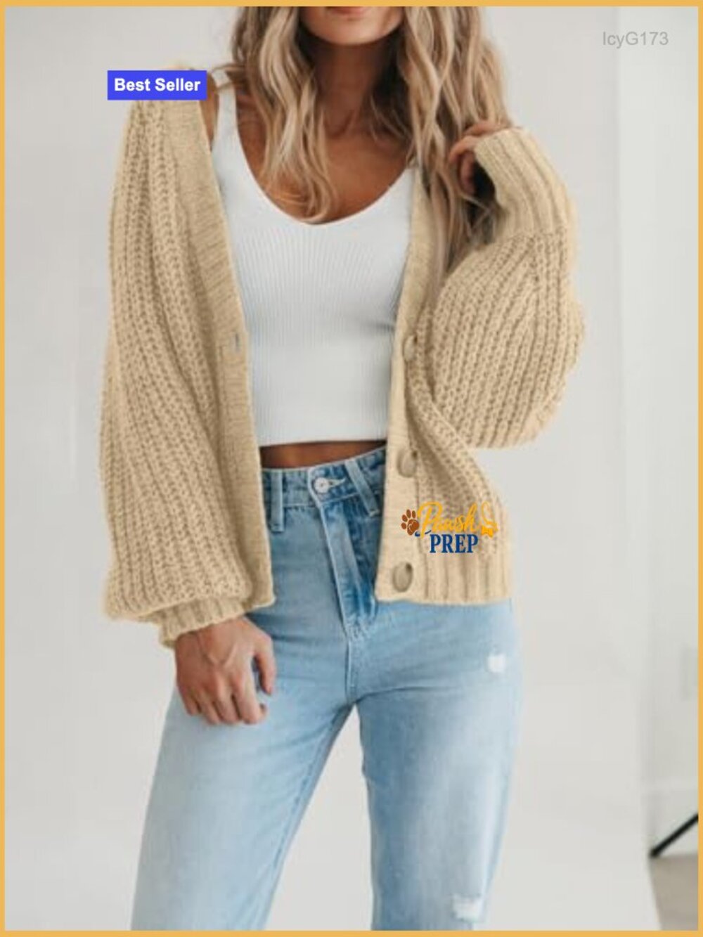 Chunky Long Sleeve Button Cardigan Sweater Open Front Fall Winter - Picture 4 of 7